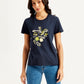 Women's Graphic Print Crew Neck T-shirt - Front View