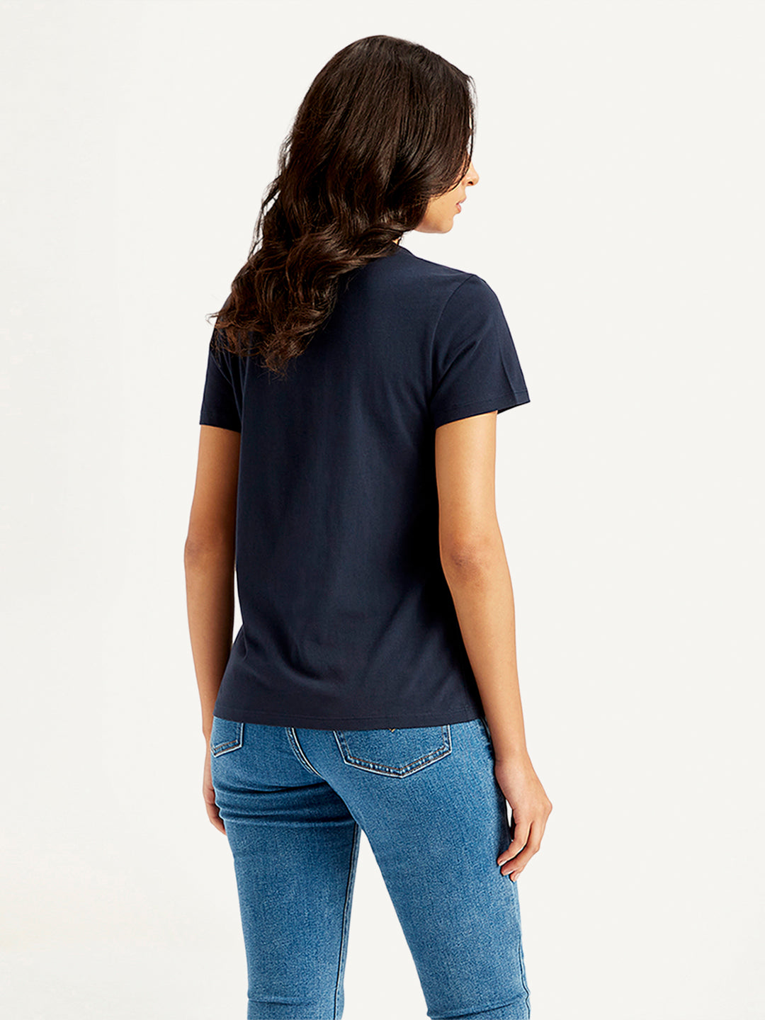 Women's Graphic Print Crew Neck T-shirt - Back View
