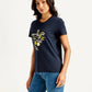 Women's Graphic Print Crew Neck T-shirt - Side View