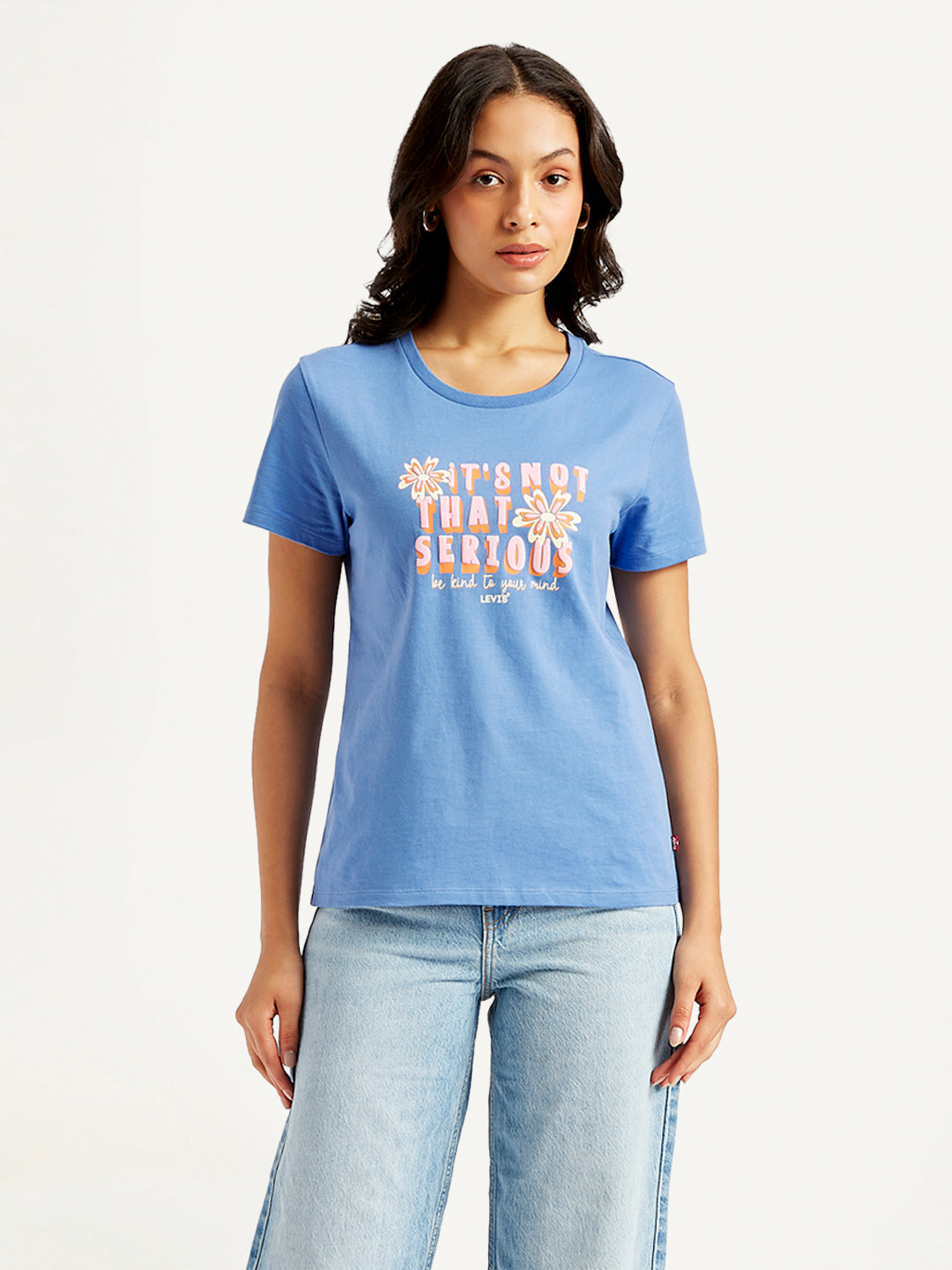 Women's Graphic Print Crew Neck T-shirt - Front View
