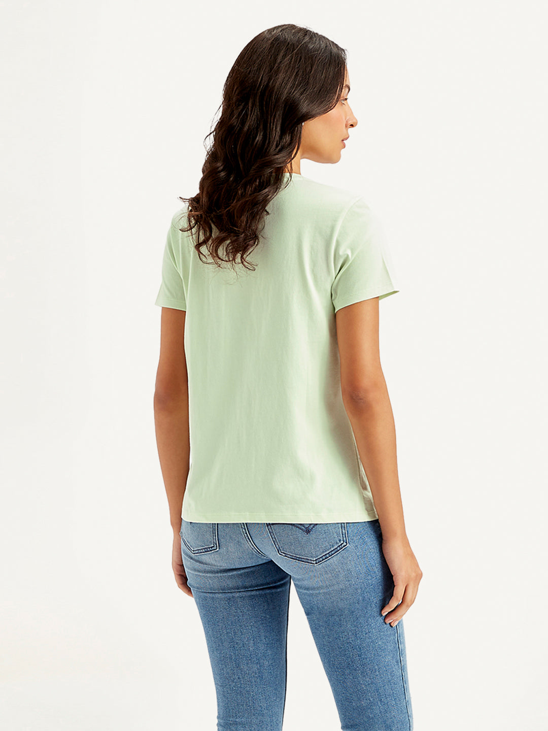 Women's Graphic Print Crew Neck T-shirt - Back View