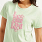 Women's Graphic Print Crew Neck T-shirt - Detail View
