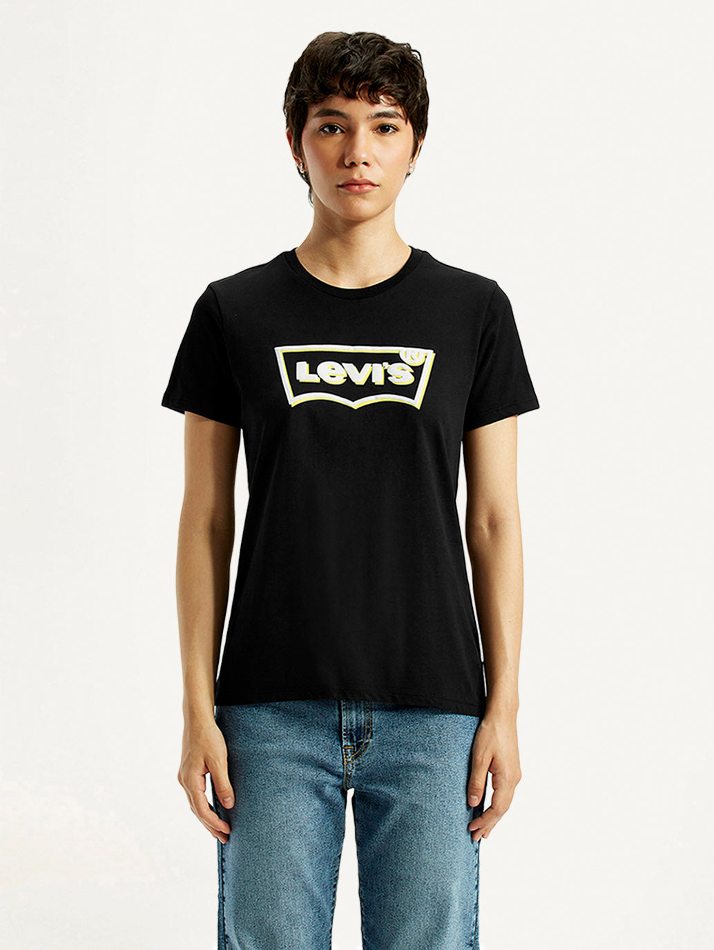 Women's Typography Regular Fit T-Shirt - Front View
