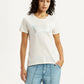 Women's Brand Logo White Crew Neck T-shirt - Styleshot View