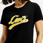 Women's Brand Logo Round Neck T-shirt - Detail View
