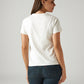 Women's Brand Logo White Crew Neck T-shirt - Back View