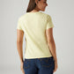 Women's Brand Logo Yellow Crew Neck T-shirt - Back View