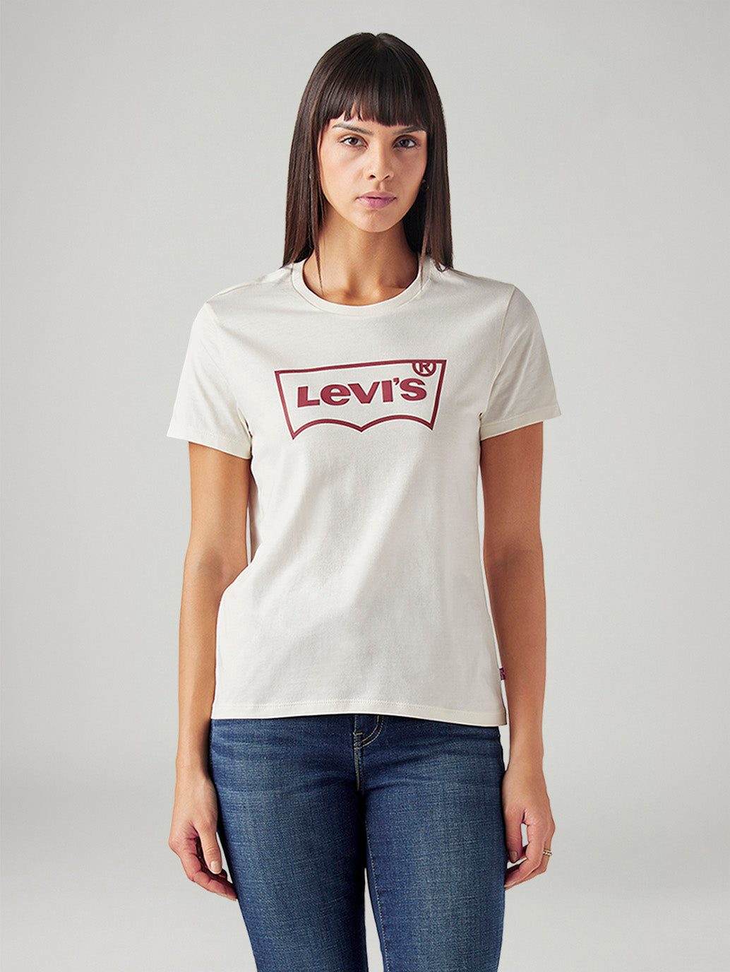 Women's Logo Printed Regular Fit T-Shirt - Front View