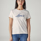 Women's Logo Printed Slim Fit T-Shirt - Front View