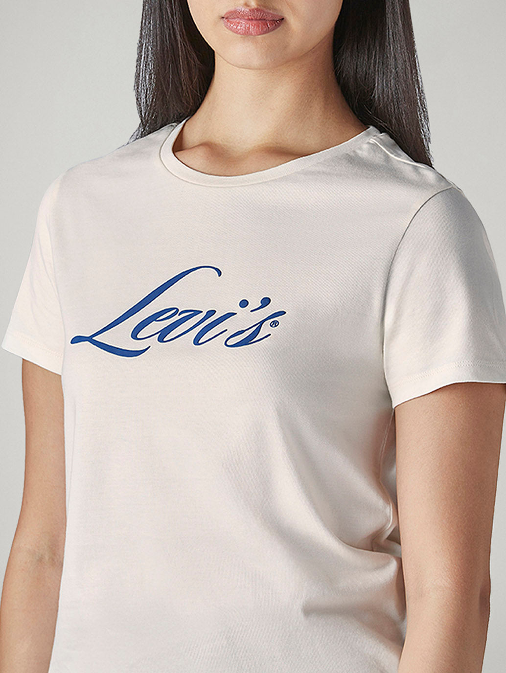 Women's Logo Printed Slim Fit T-Shirt - Detail View
