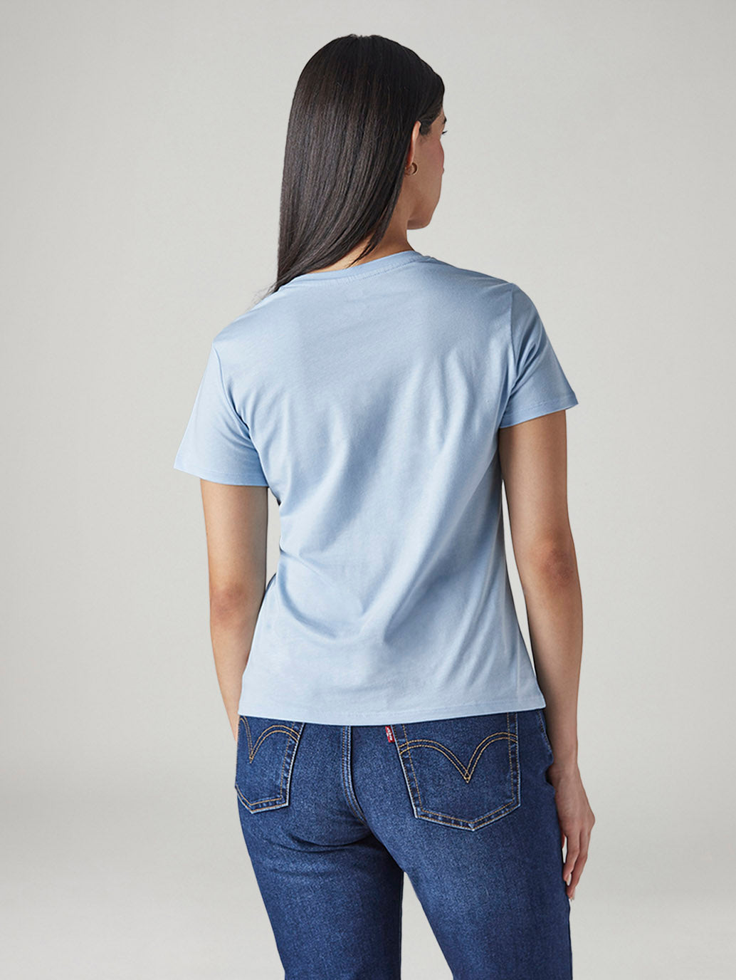 Women's Logo Printed Slim Fit T-Shirt - Back View