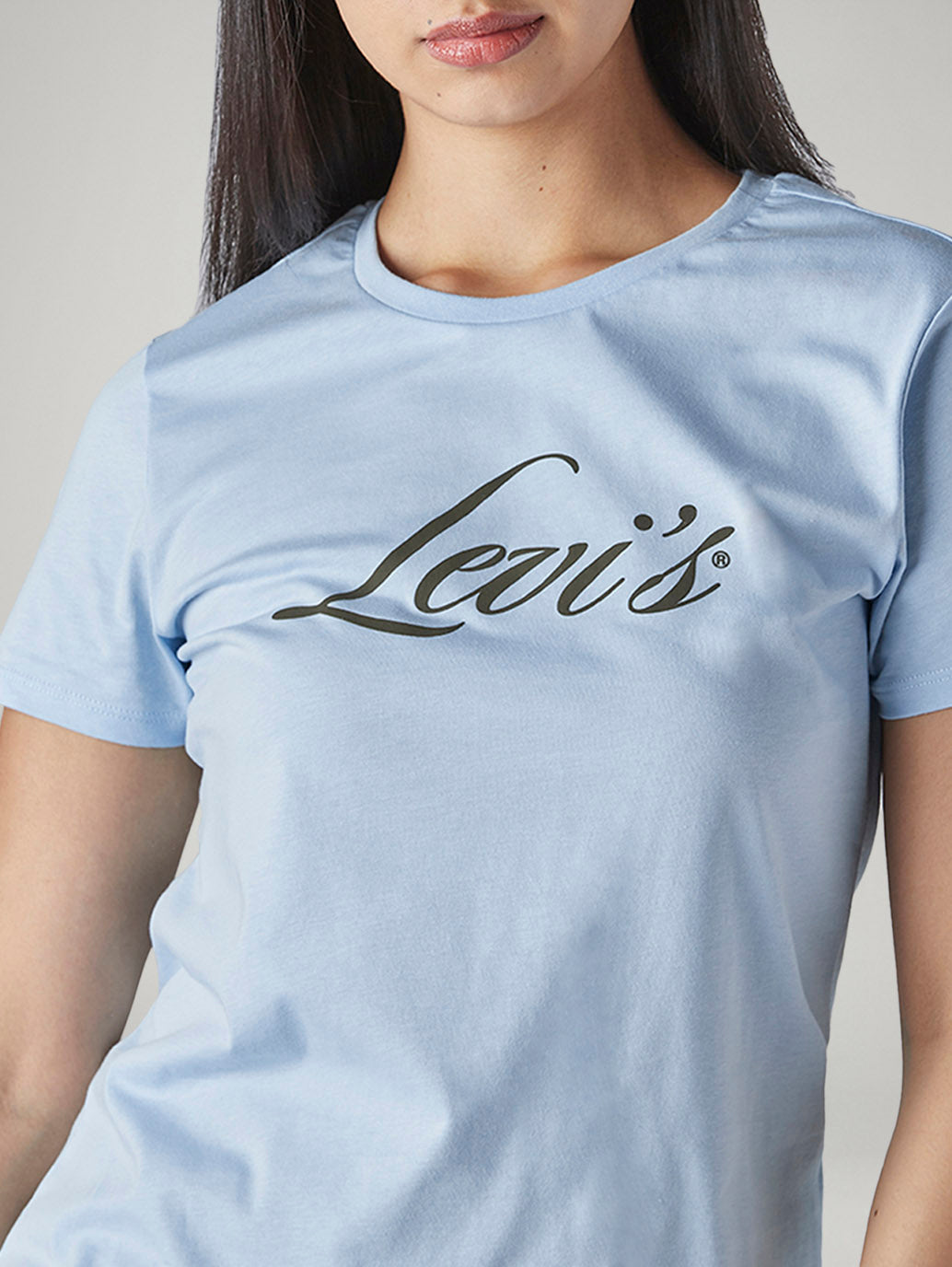 Women's Logo Printed Slim Fit T-Shirt - Detail View