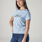 Women's Logo Printed Slim Fit T-Shirt - Side View