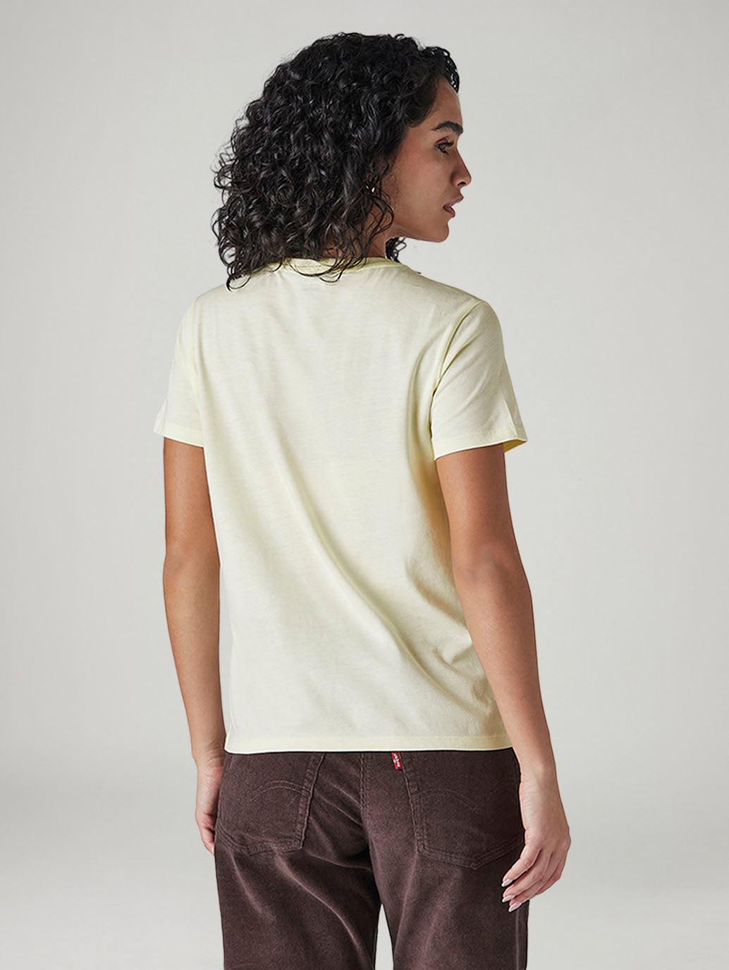 Women's Logo Printed Slim Fit T-Shirt - Back View