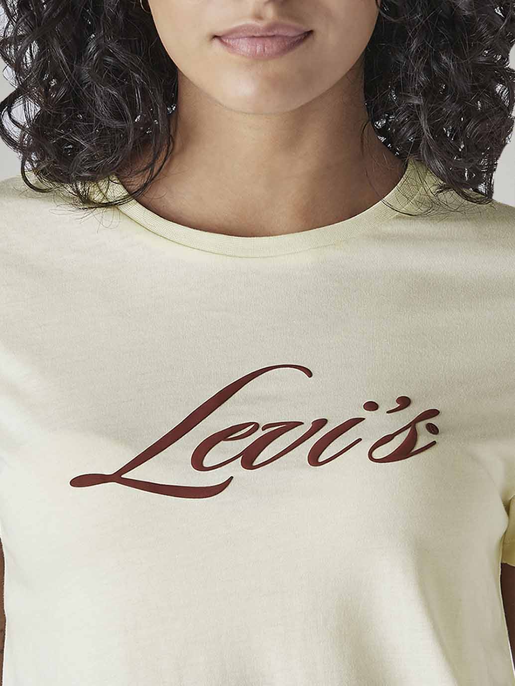 Women's Logo Printed Slim Fit T-Shirt - Detail View