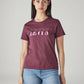 Women's Typography Printed Regular Fit T-Shirt - Front View