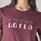 Women's Typography Printed Regular Fit T-Shirt - Detail View