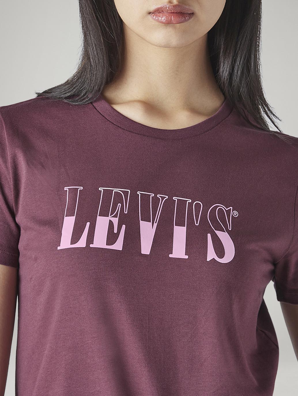 Women's Typography Printed Regular Fit T-Shirt - Detail View