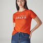 Women's Typography Printed Regular Fit T-Shirt - Styleshot View