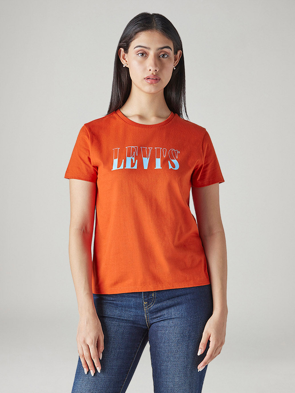 Women's Typography Printed Regular Fit T-Shirt - Front View