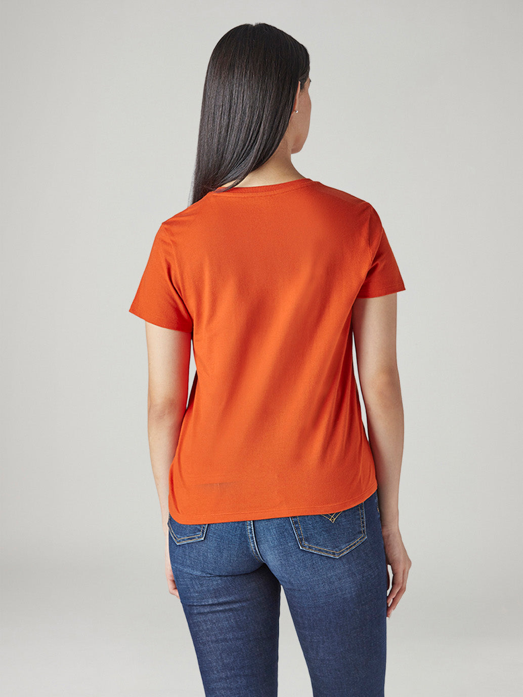 Women's Typography Printed Regular Fit T-Shirt - Back View
