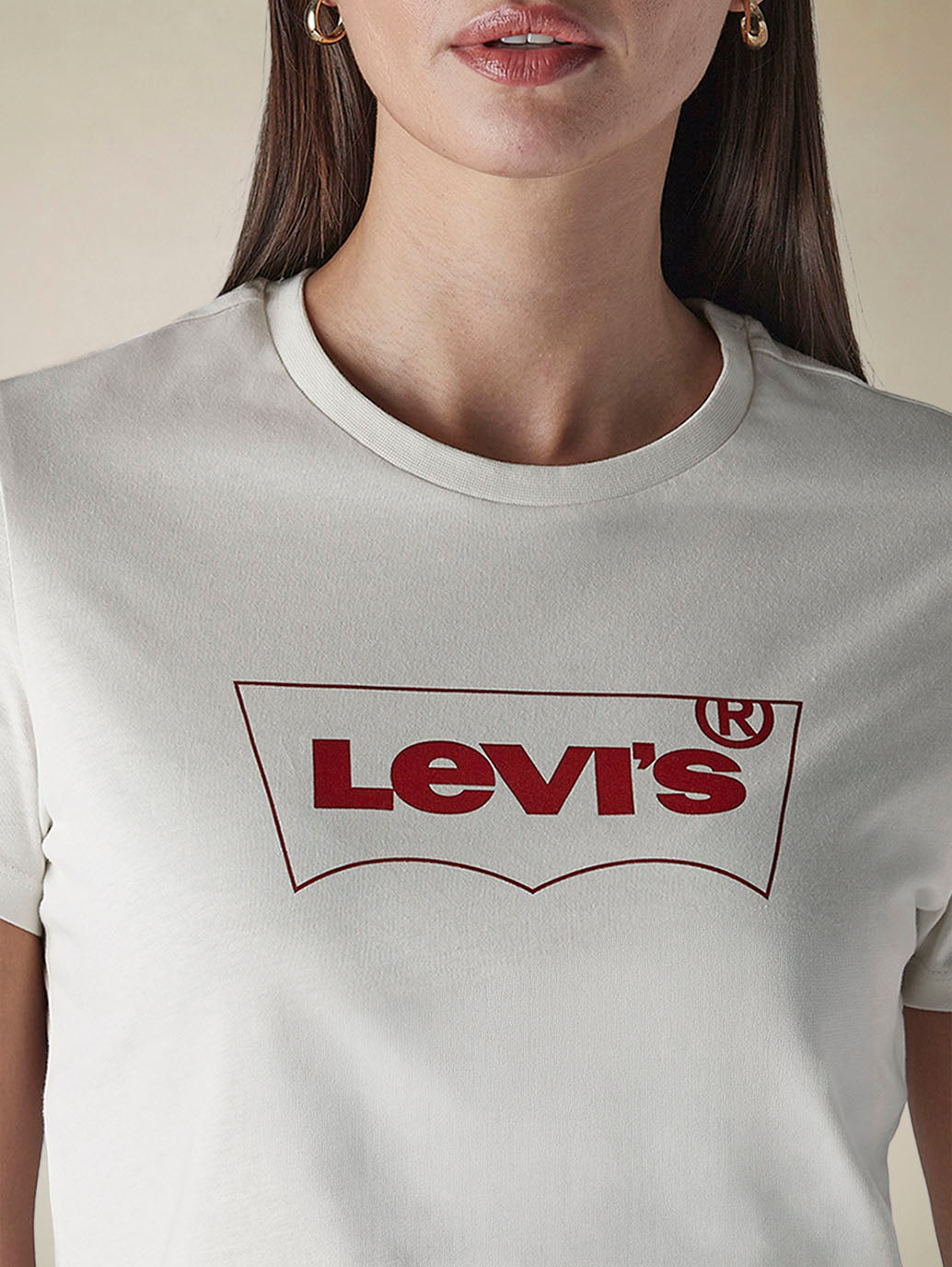 Women's Graphic Crew Neck Slim Fit Jersey T-Shirt - Detail View