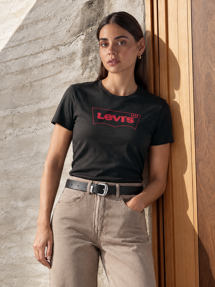 Women's Logo Printed Slim Fit Jersey T-Shirt