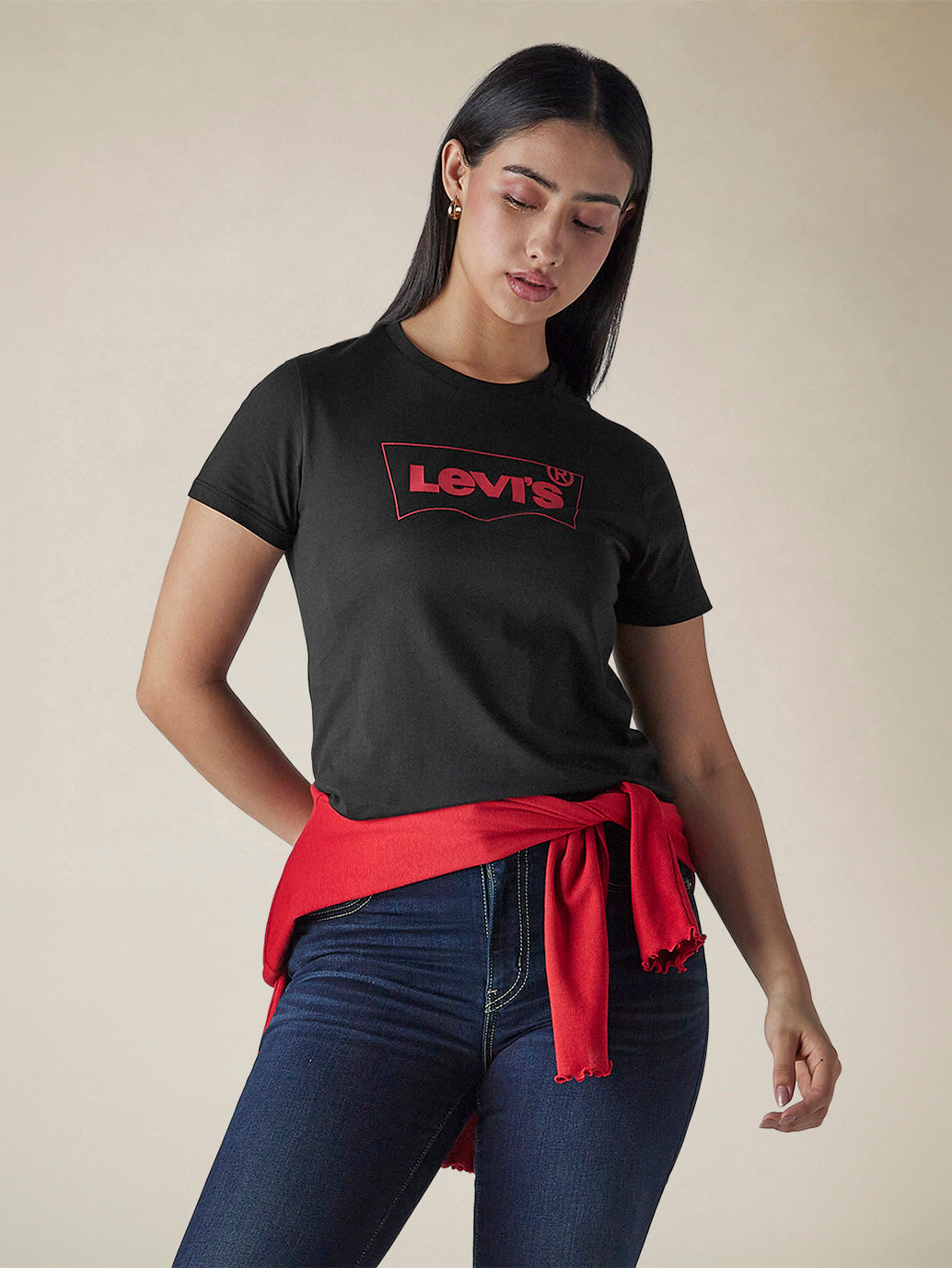 Women's Logo Printed Slim Fit Jersey T-Shirt
