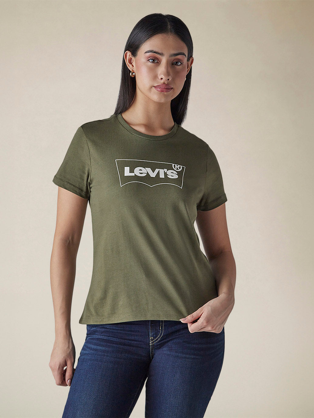 Women's Logo Printed Slim Fit Jersey T-Shirt - 81228974-f90d-416a-98e8-d274da9d285a View