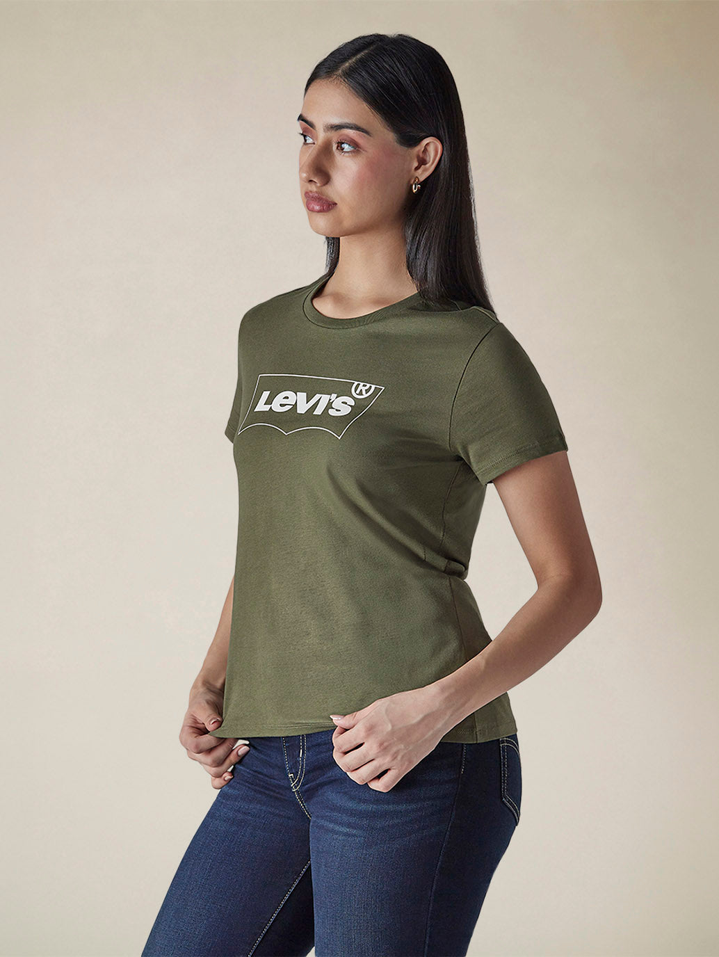 Women's Logo Printed Slim Fit Jersey T-Shirt - 356e1d7c-da1c-44b3-beee-98a4a4954579 View