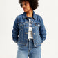 Women's Solid Blue Spread Collar Denim Jacket - Styleshot View