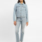 Women's Solid Blue Spread Collar Denim Jacket - 8c9dfc72-ef14-4195-95db-07d66e64d092 View