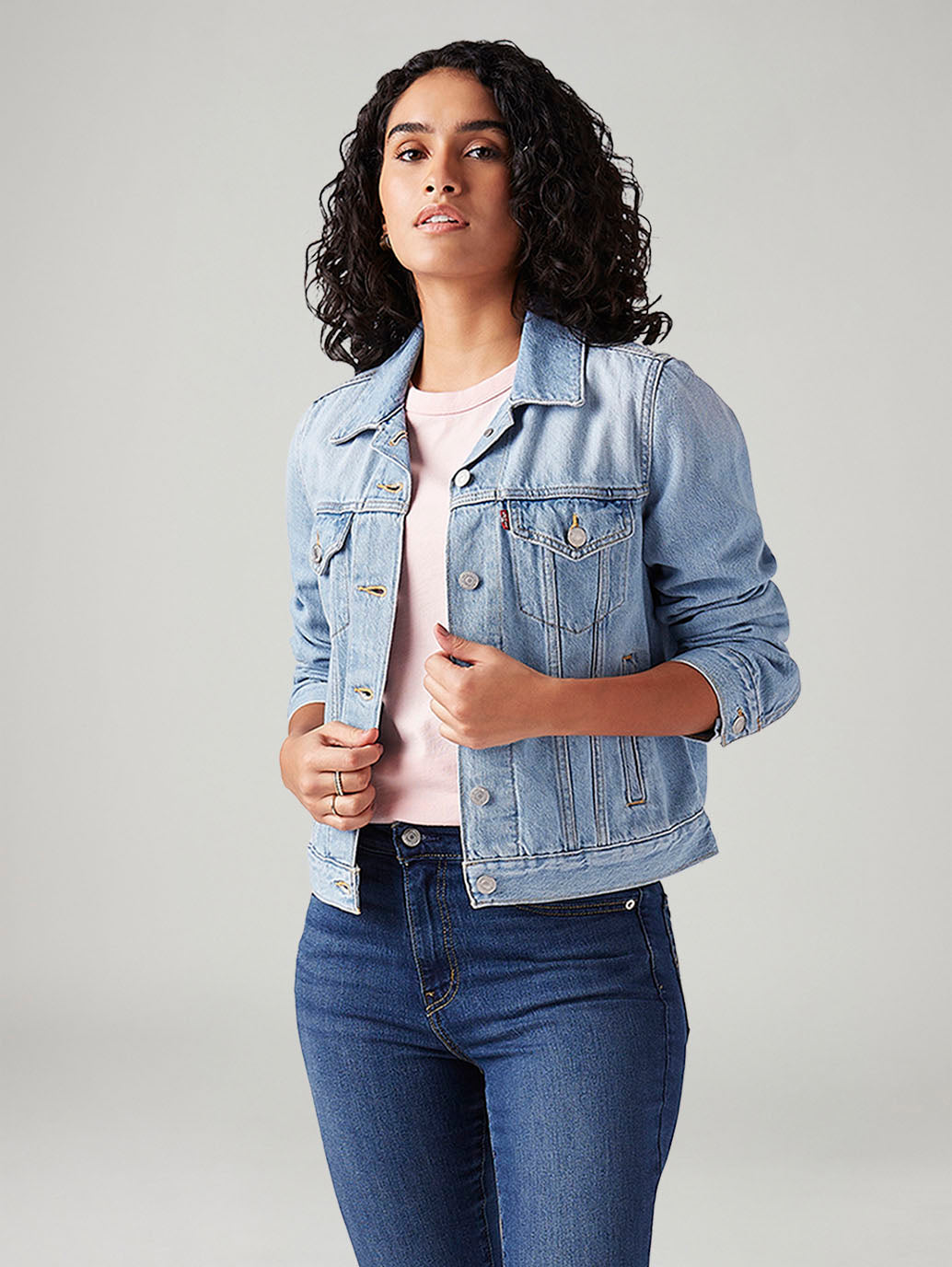 Women's Solid Regular Fit Jacket - Styleshot View