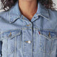 Women's Solid Regular Fit Denim Trucker Jacket - 20 View