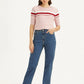 Women's Blue Ribcage Straight Fit High Rise Jeans - 241e34a17cf0f78d388c72ab1d98febc View