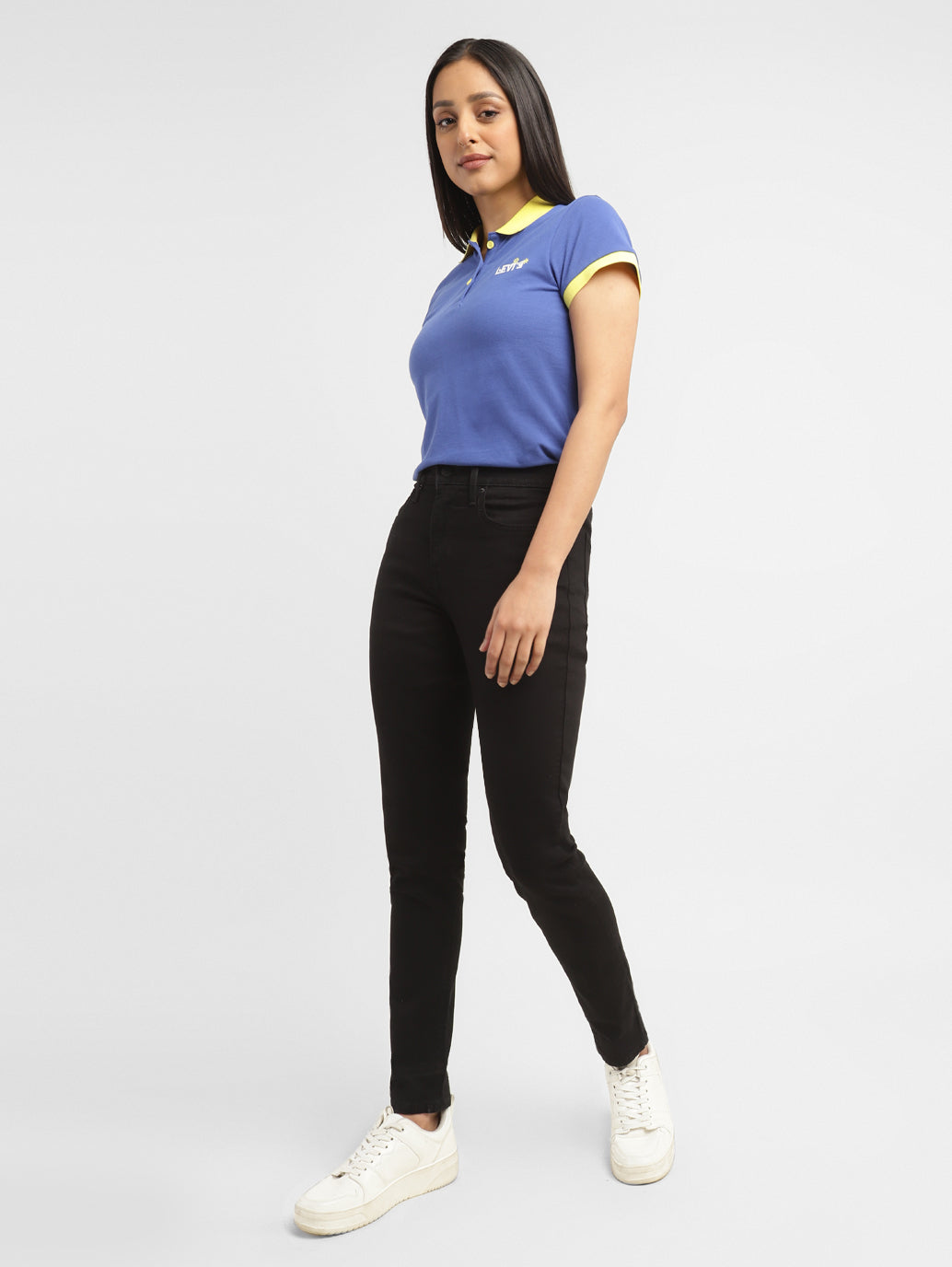 Women's 721 Black Skinny Fit High Rise Jeans - ecad7c68-e645-4fa7-8d6a-0ee428e22198 View