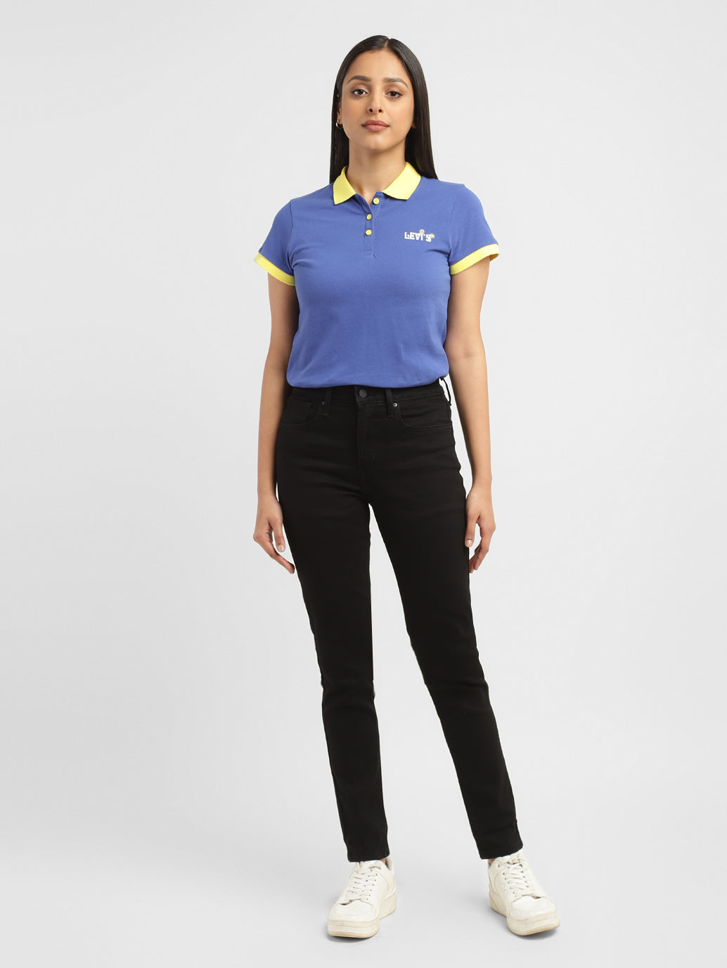 Women's 721 Black Skinny Fit High Rise Jeans - ea1672ad-5a13-416a-a4bd-3e1a3d81bc24 View