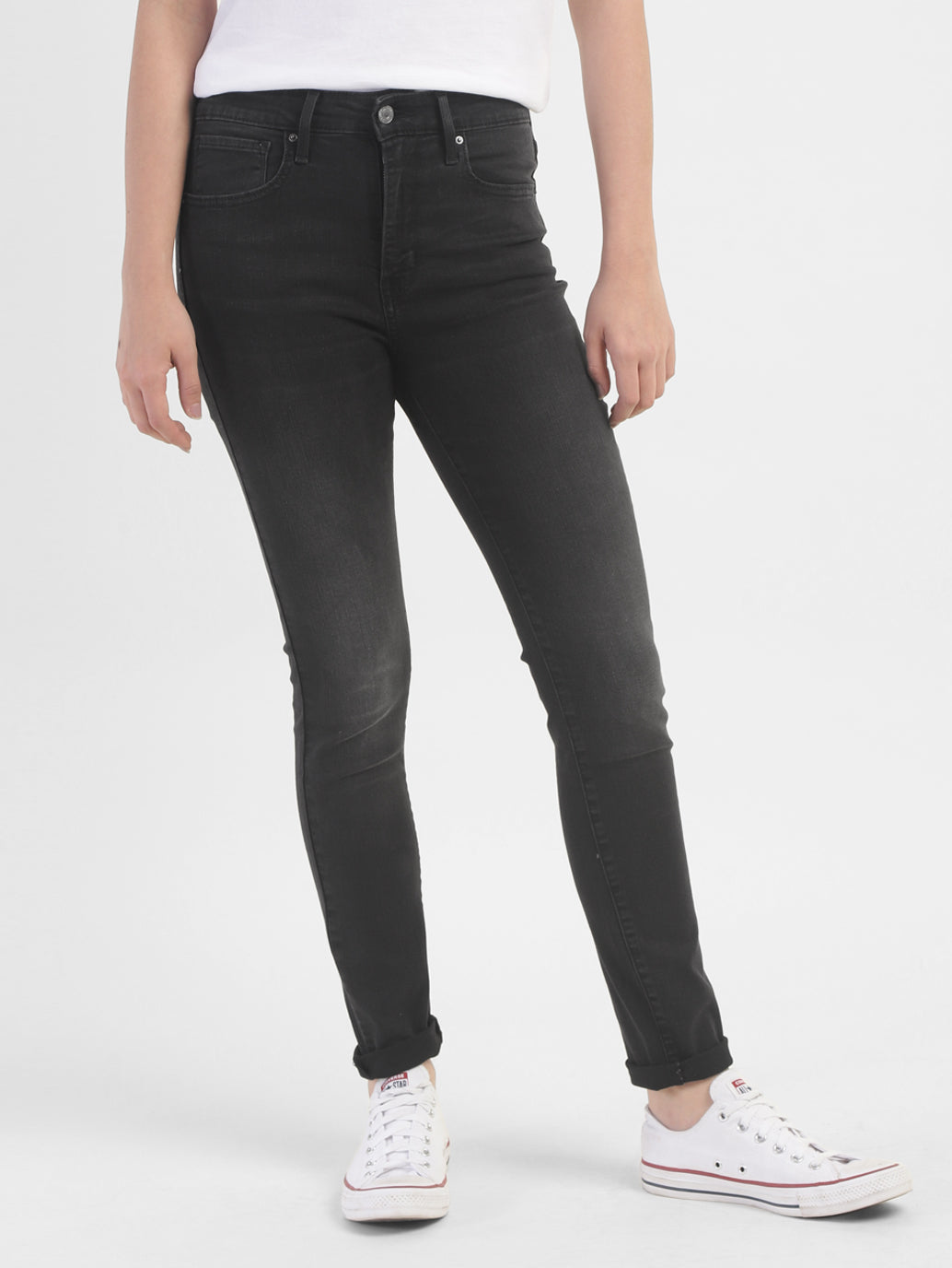 Women's 721 Black Skinny Fit High Rise Jeans - 60109b91-767d-4ede-aa6f-4e3b221155c5 View