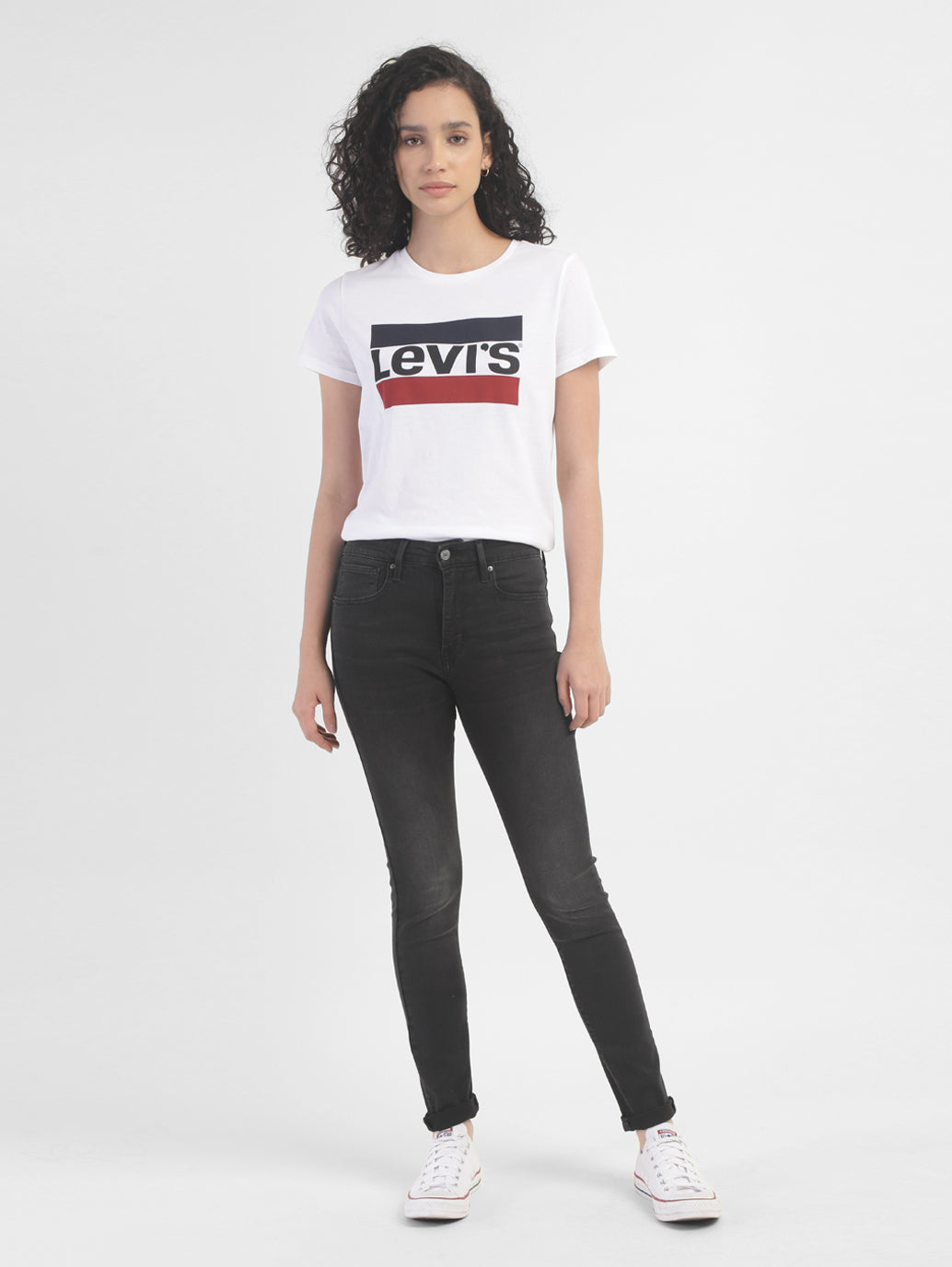 Women's 721 Black Skinny Fit High Rise Jeans - ef0e2175-3de6-4cdd-a438-ed4de9148879 View