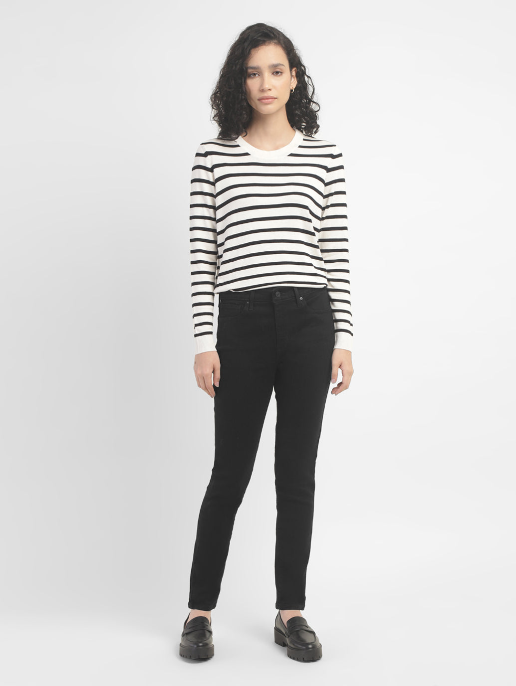 Women's 721 Black Skinny Fit High Rise Jeans - e83e06dd-0b8b-4e10-bac6-526ff0120b1c View
