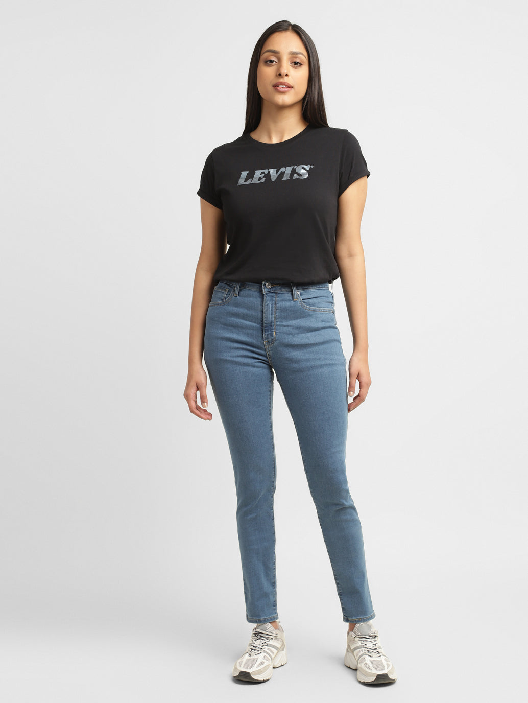 Women's 721 Blue Skinny Fit High Rise Jeans - 1013cd61-3054-4072-9495-de66b7daf432 View
