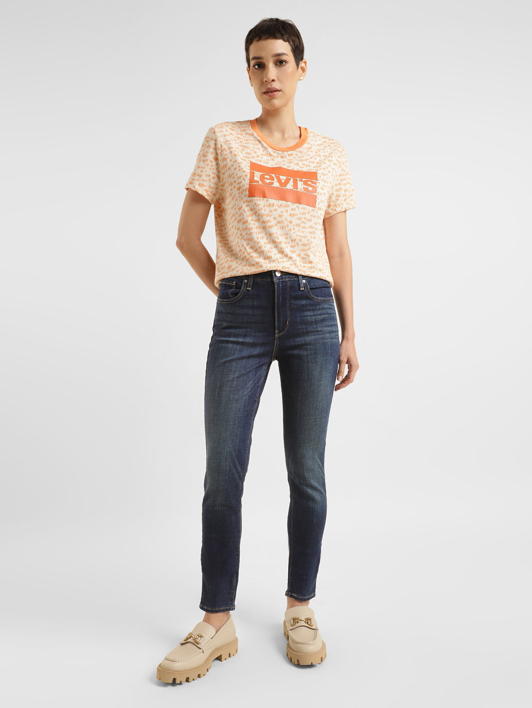 Women's 721 Blue Skinny Fit High Rise Jeans