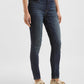 Women's 721 Blue Skinny Fit High Rise Jeans - Side View