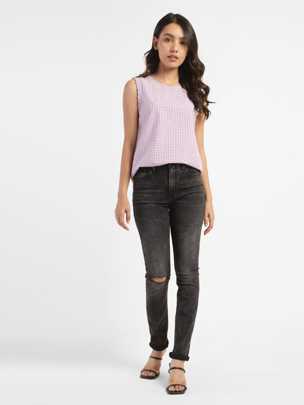 Women's 721 Grey Skinny Fit High Rise Jeans - e31e59c1-59c6-4a0d-b615-259322325a24 View