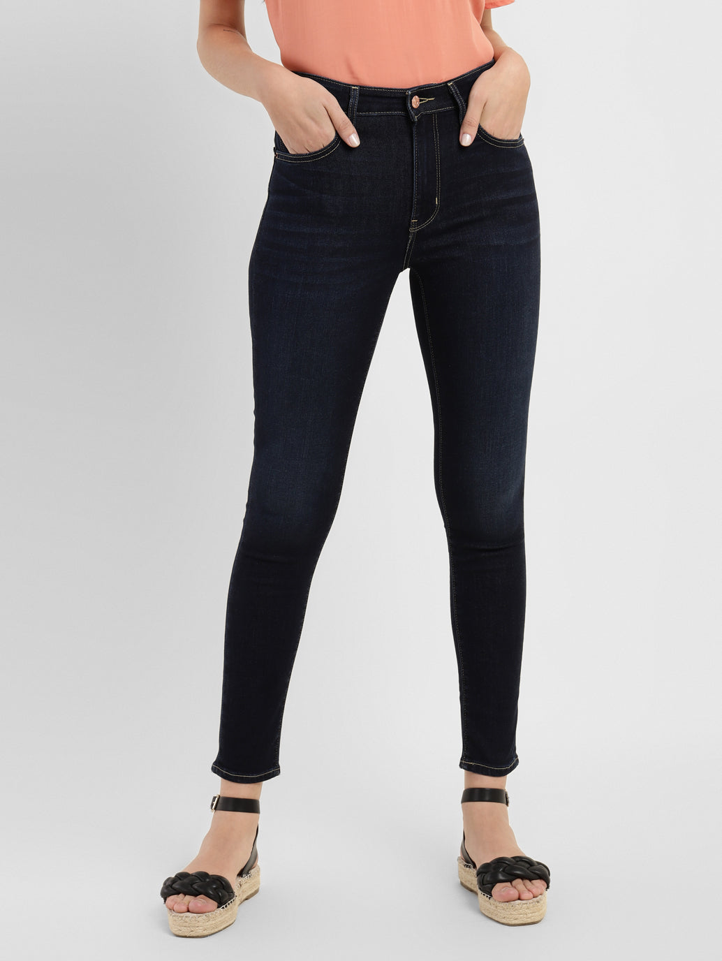 Women's 721 Navy Blue Skinny Fit High Rise Jeans - 51b83abe-bef9-4b41-9f7c-997cb350b801 View