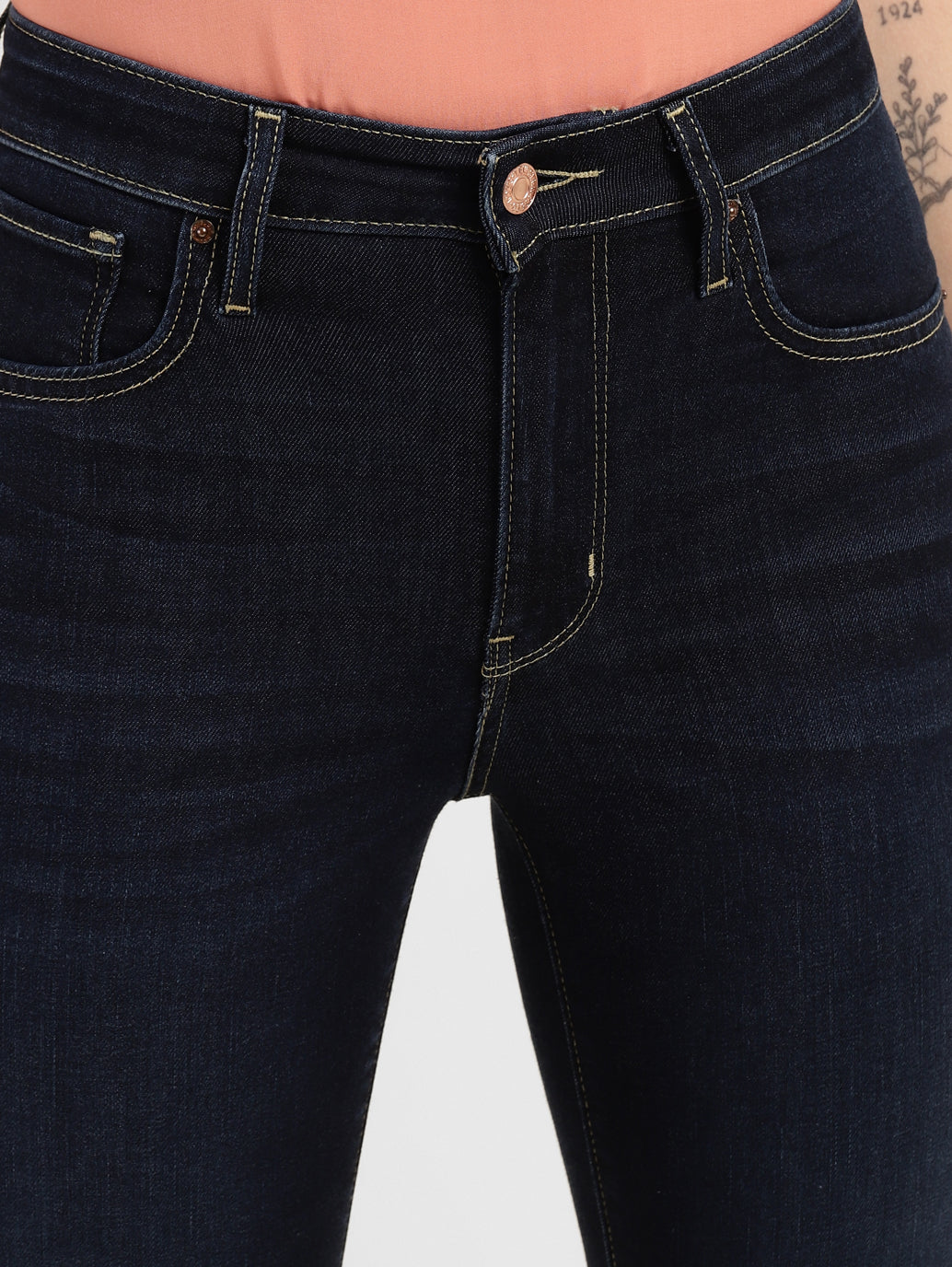 Women's 721 Navy Blue Skinny Fit High Rise Jeans - e69d6637-b208-46fd-b4d1-6298f2dd687a View