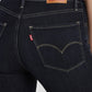 Women's 721 Navy Blue Skinny Fit High Rise Jeans - b071e216-2b8b-4235-91d7-b28622460b98 View