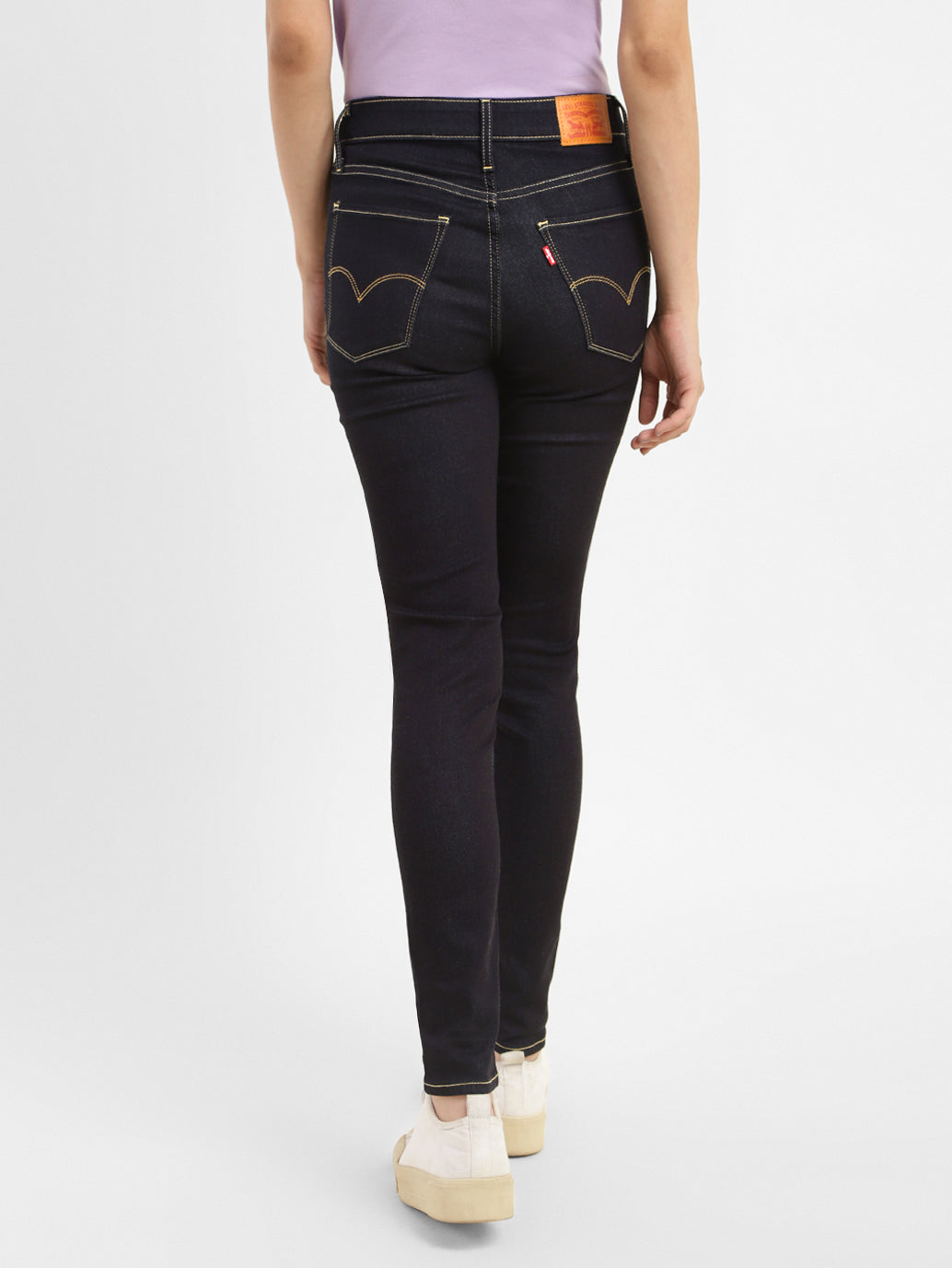 Women's 721 Navy Blue Skinny Fit High Rise Jeans - 251fcdc4-40ca-48f9-a6bc-7d2dbb48b74b View