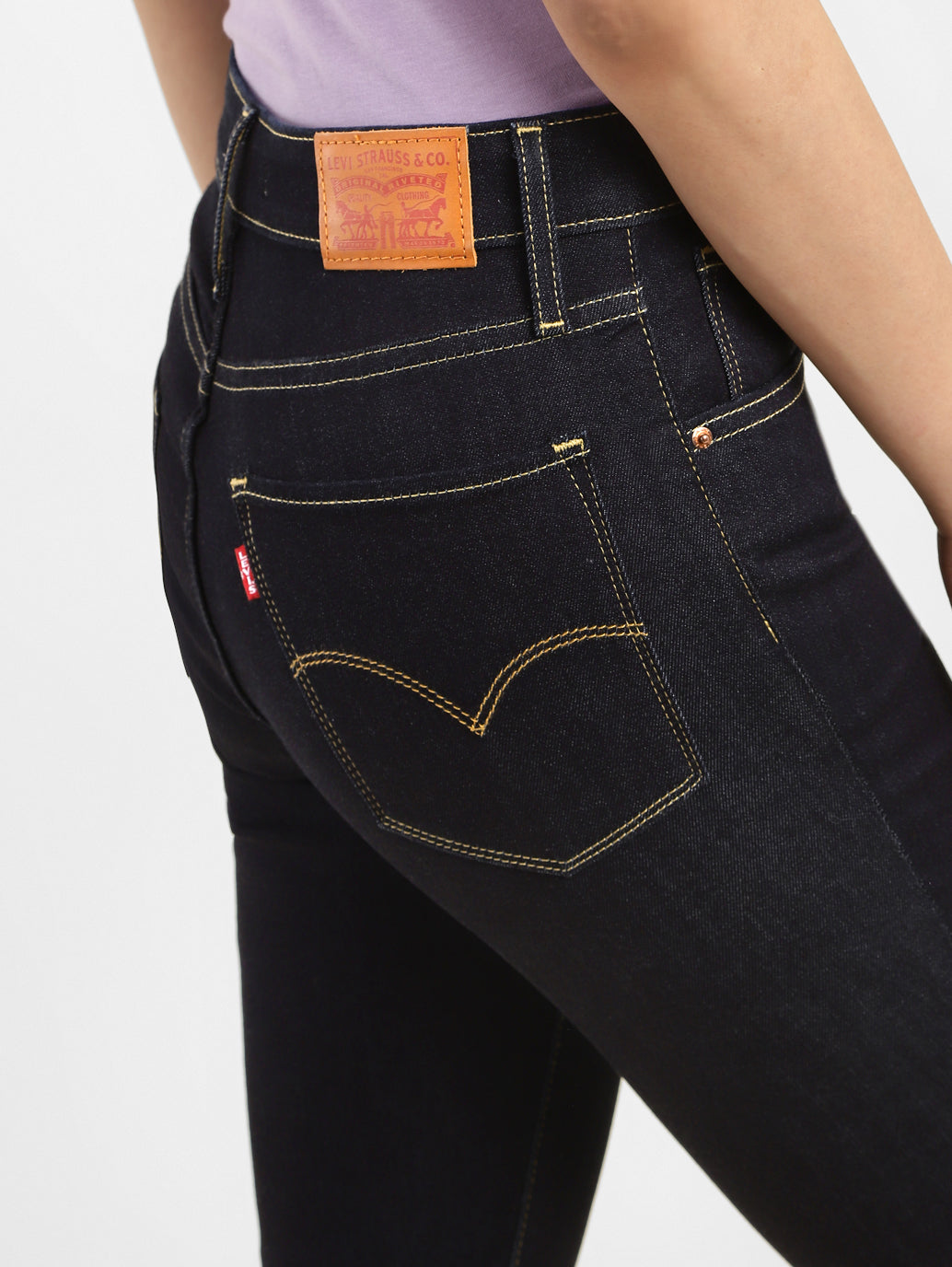 Women's 721 Navy Blue Skinny Fit High Rise Jeans - 1be35e72-05d0-4d49-8a56-b3d70c067ead View