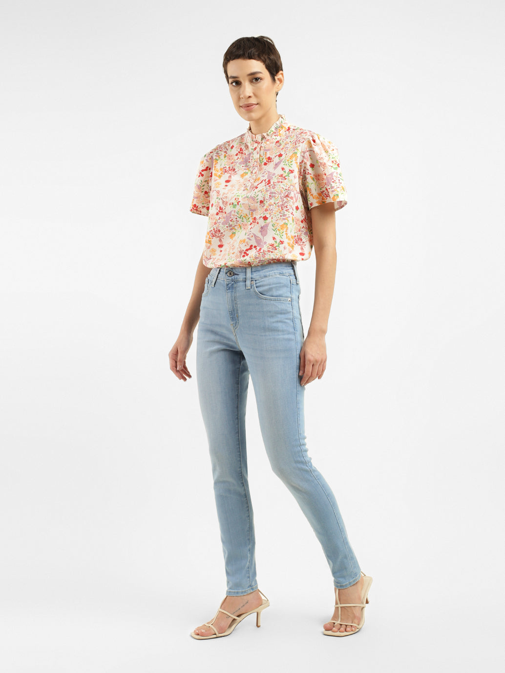 Women's 721 Blue Skinny Fit High Rise Jeans - 8e39e06a-a30d-4614-b010-dd539e528e1d View